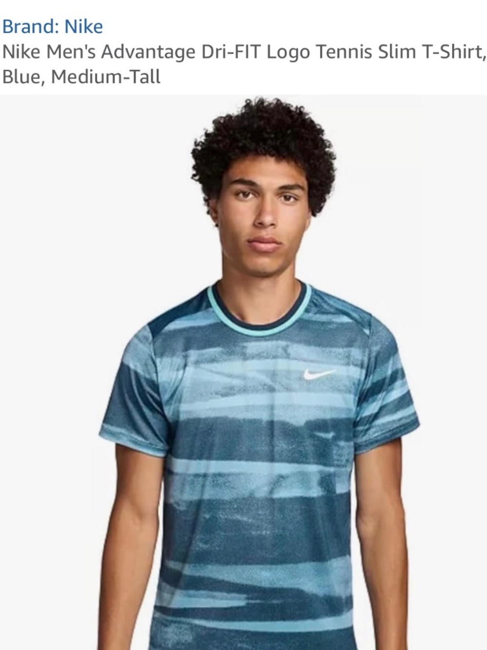 New Nike Court Men's Advantage Dri-FIT Logo Tennis T-Shirt, Medium-Tall - Picture 7 of 9